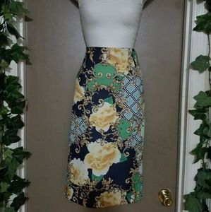 New York and co floral print pencil skirt